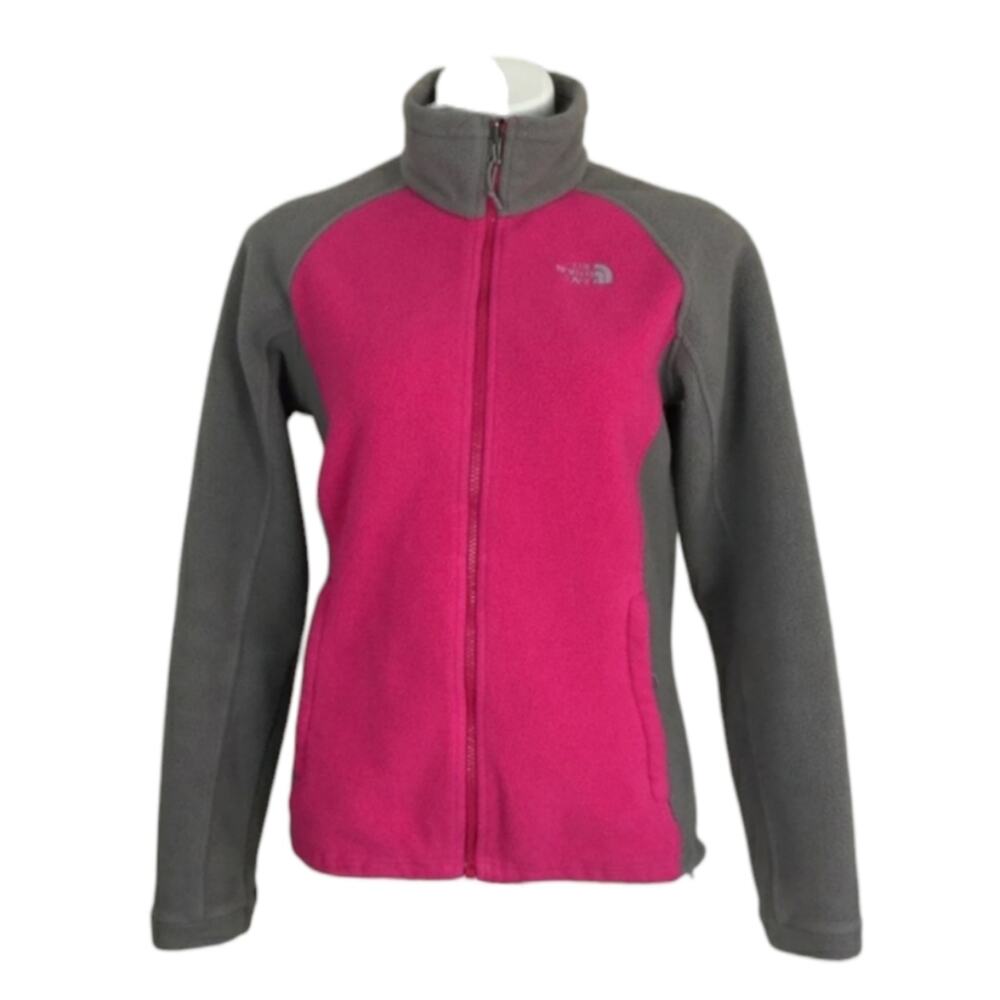 The North Face Pink Gray Full Zip Jacket Medium